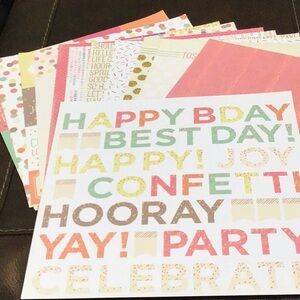 Confetti 🎊  Loose Scrapbook Paper Bundle